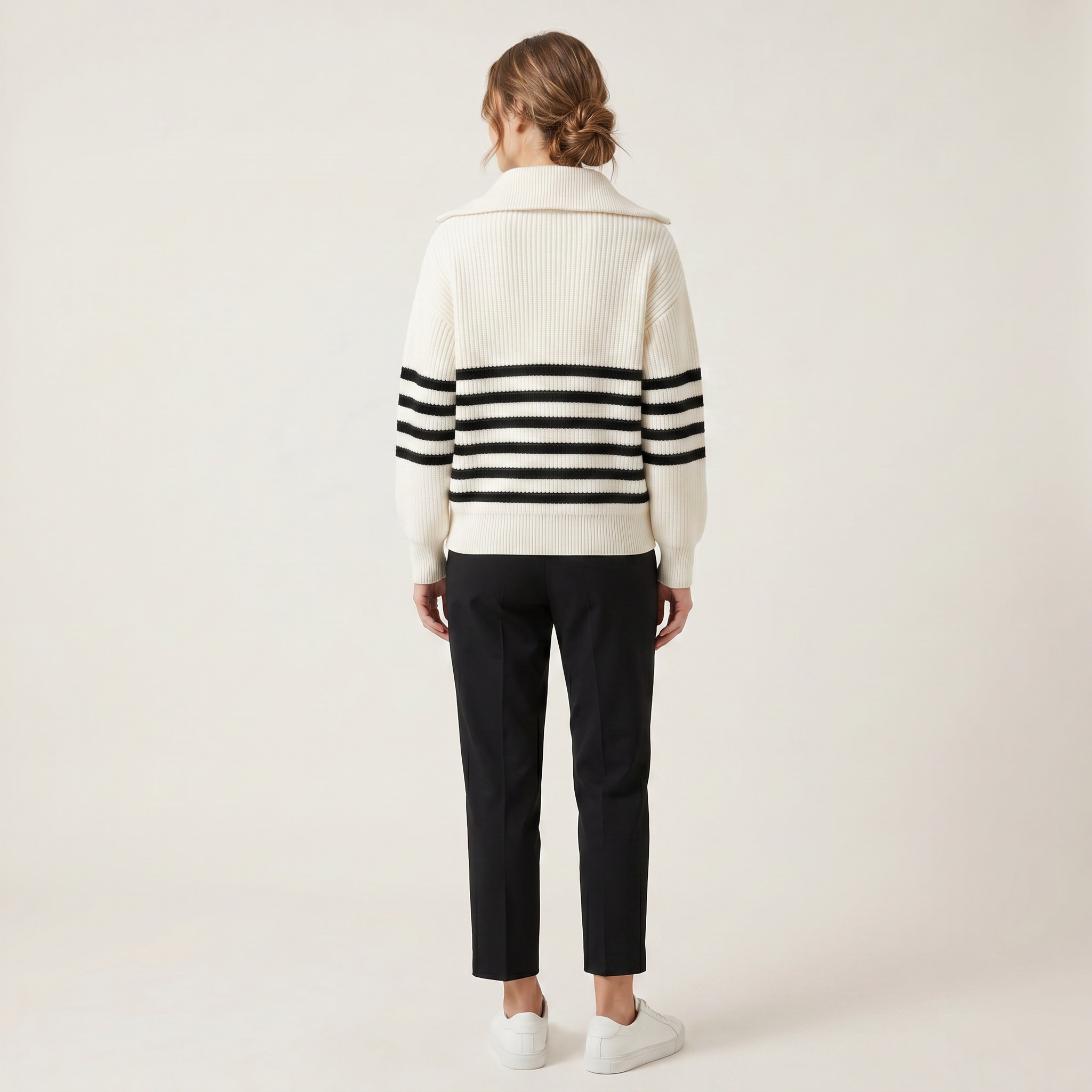 Norielle Women’s Striped Knit Pullover Casual Luxury