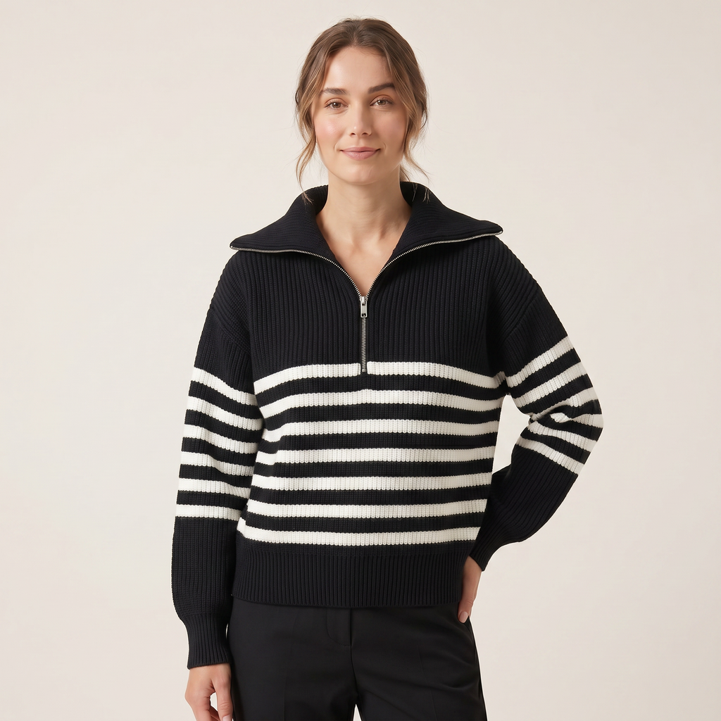 Norielle Women’s Striped Knit Pullover Casual Luxury