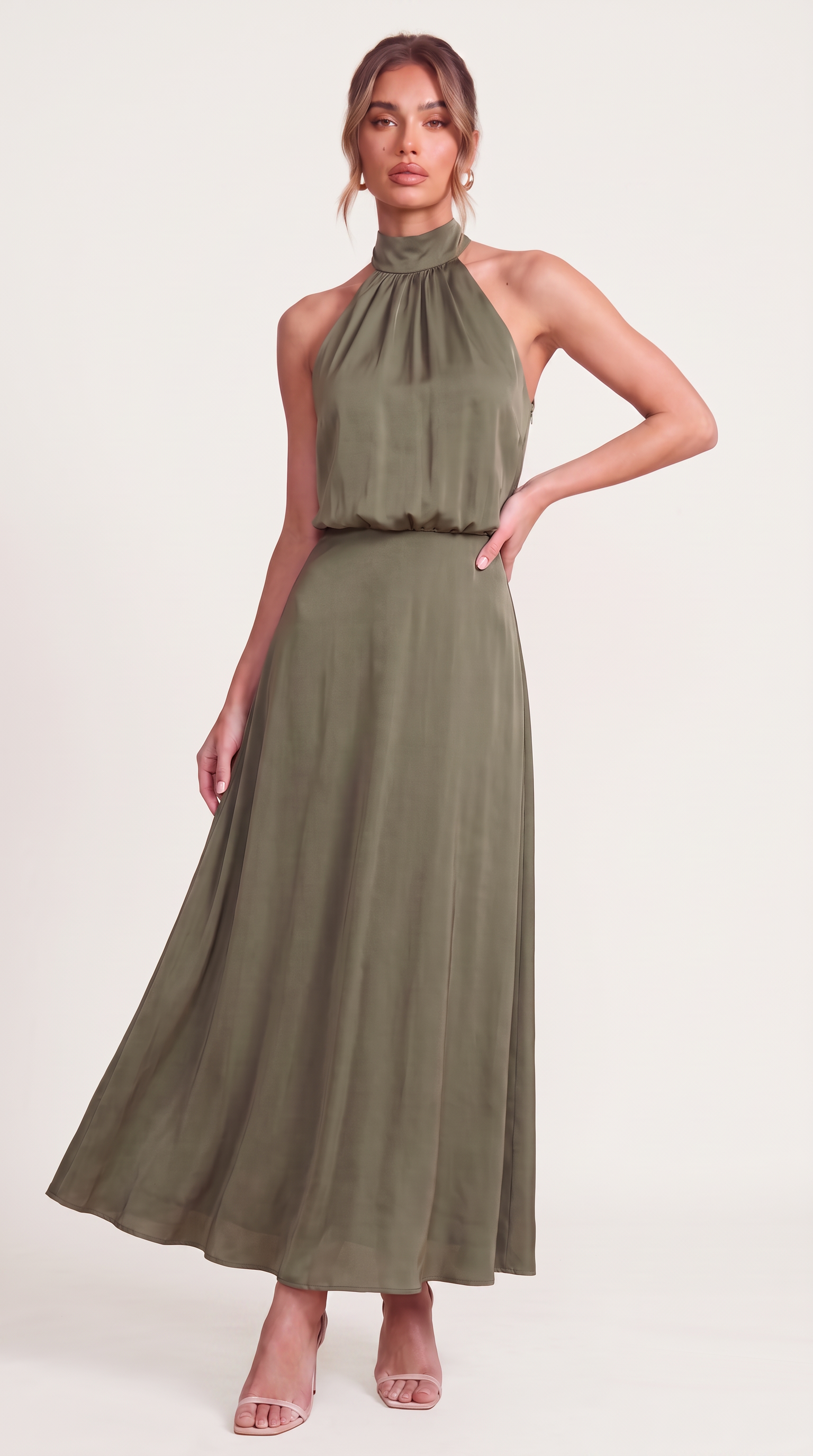 Élodie | Halter Neck Maxi Dress