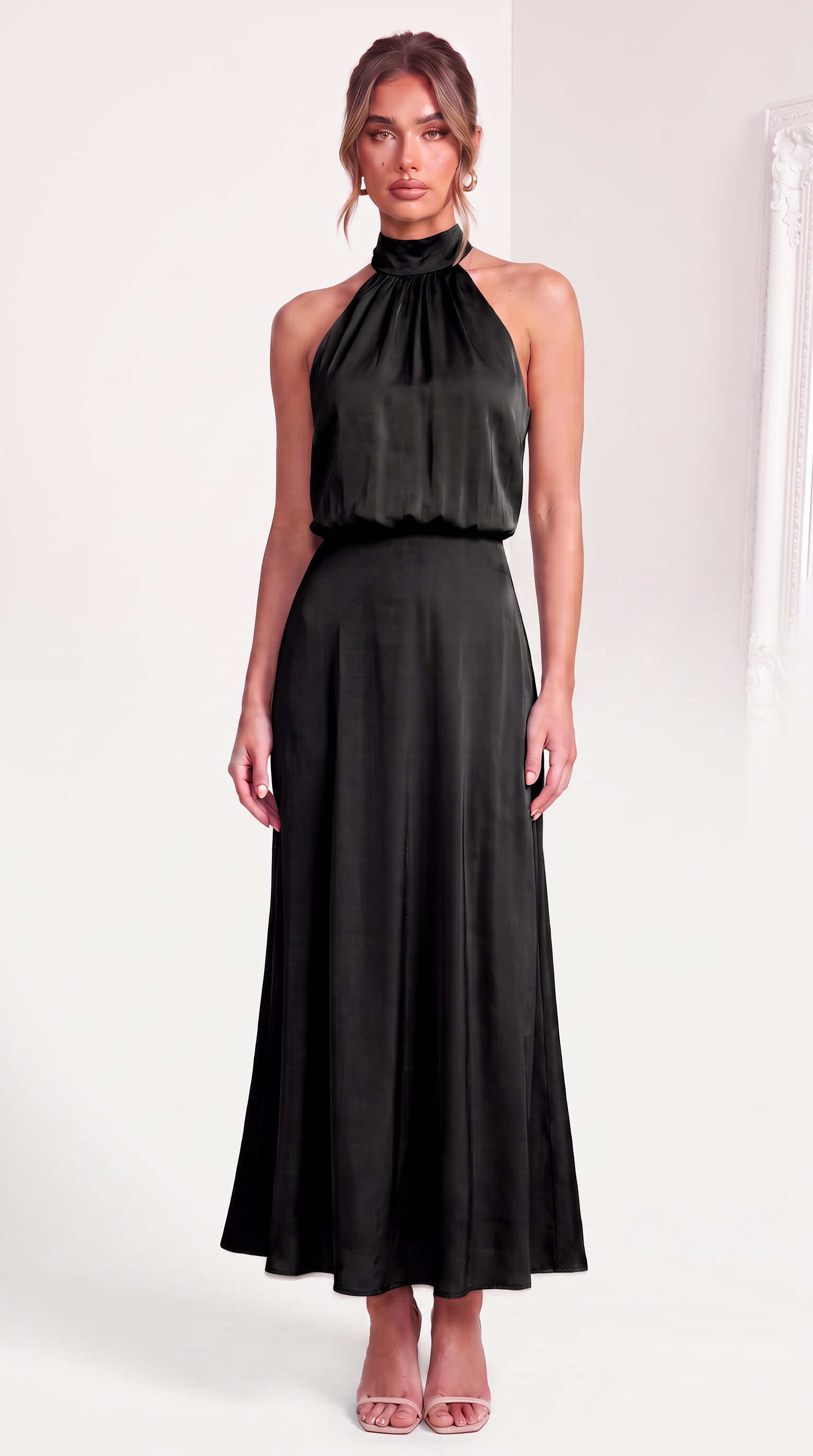 Élodie | Halter Neck Maxi Dress