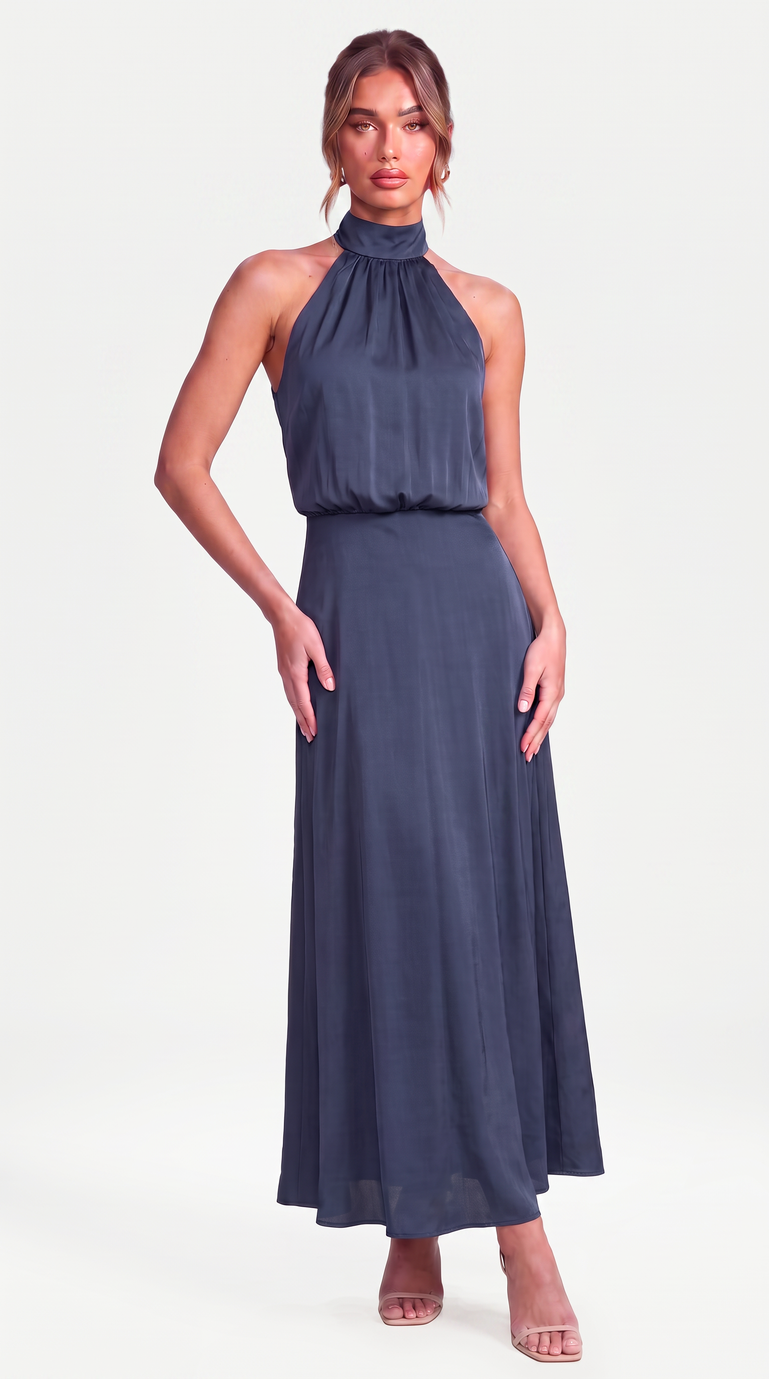 Élodie | Halter Neck Maxi Dress