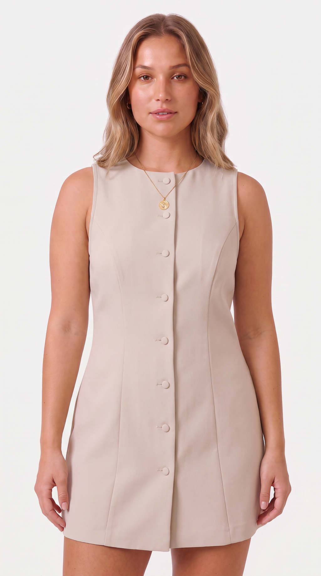 Vivienne | Slim Fit Sleeveless Midi Dress