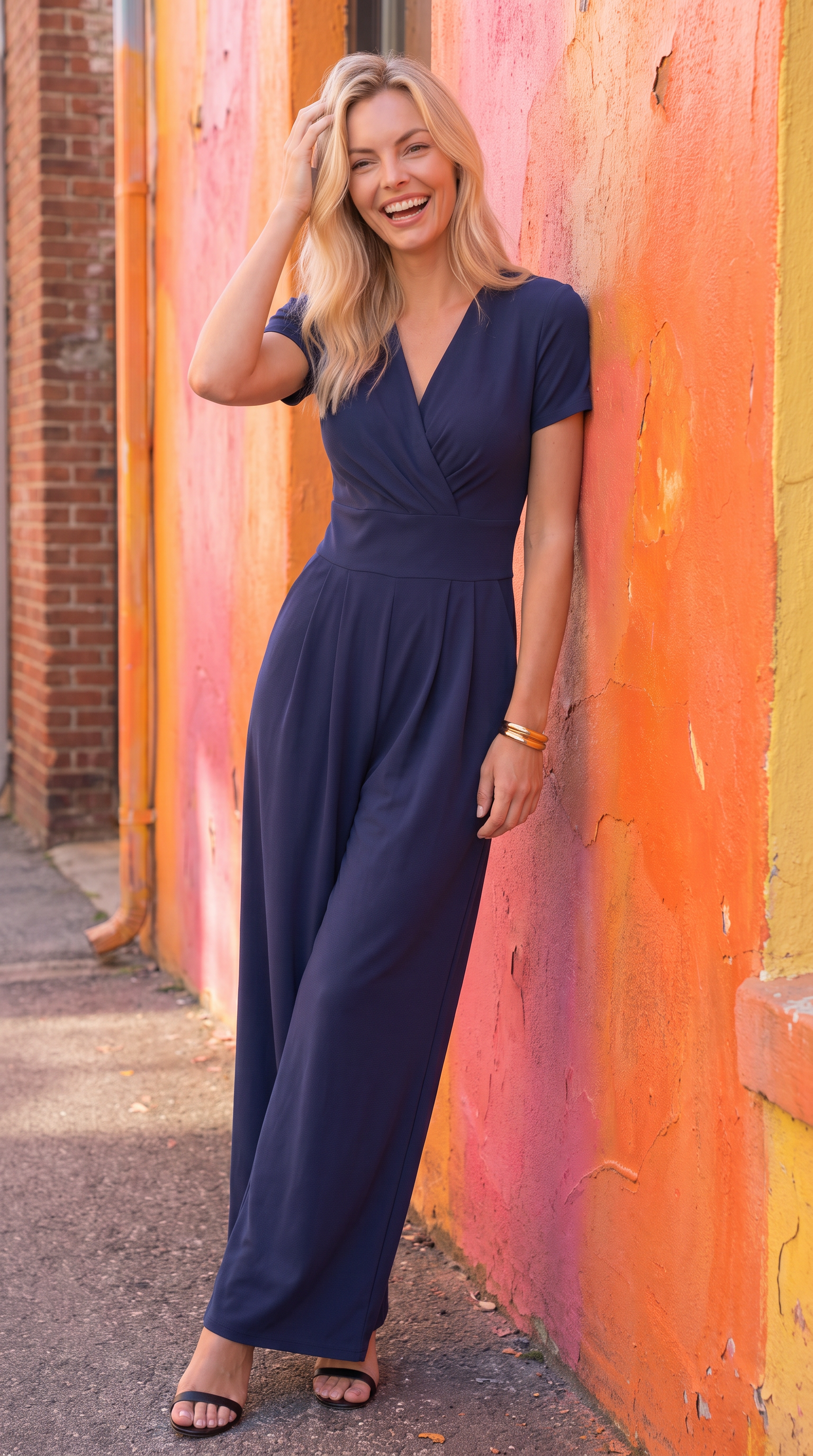 Madeleine | Pleated Wide Leg Jumpsuit