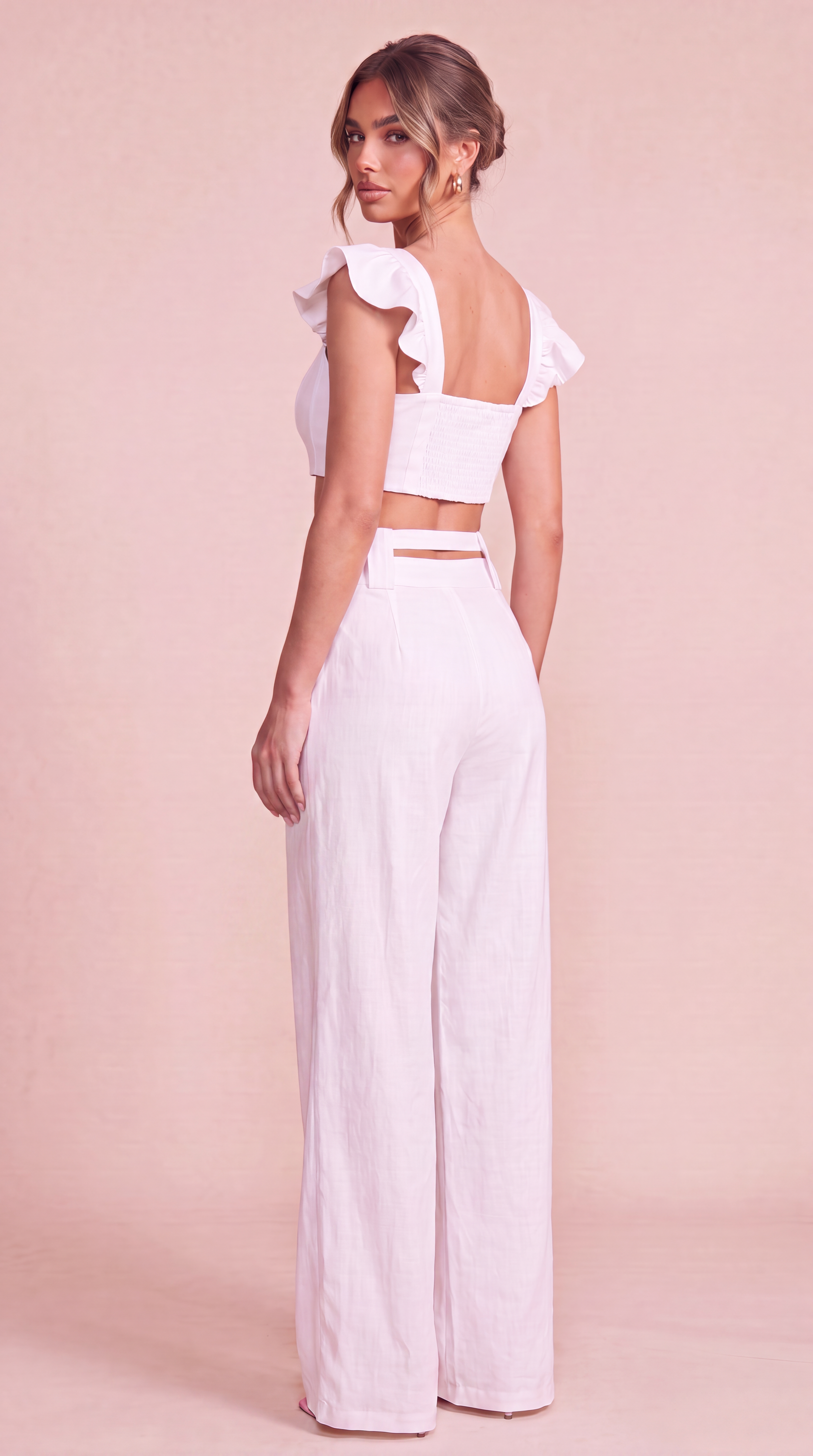 Florence | Square Neck Cut-Out Two-Piece Skirt Set
