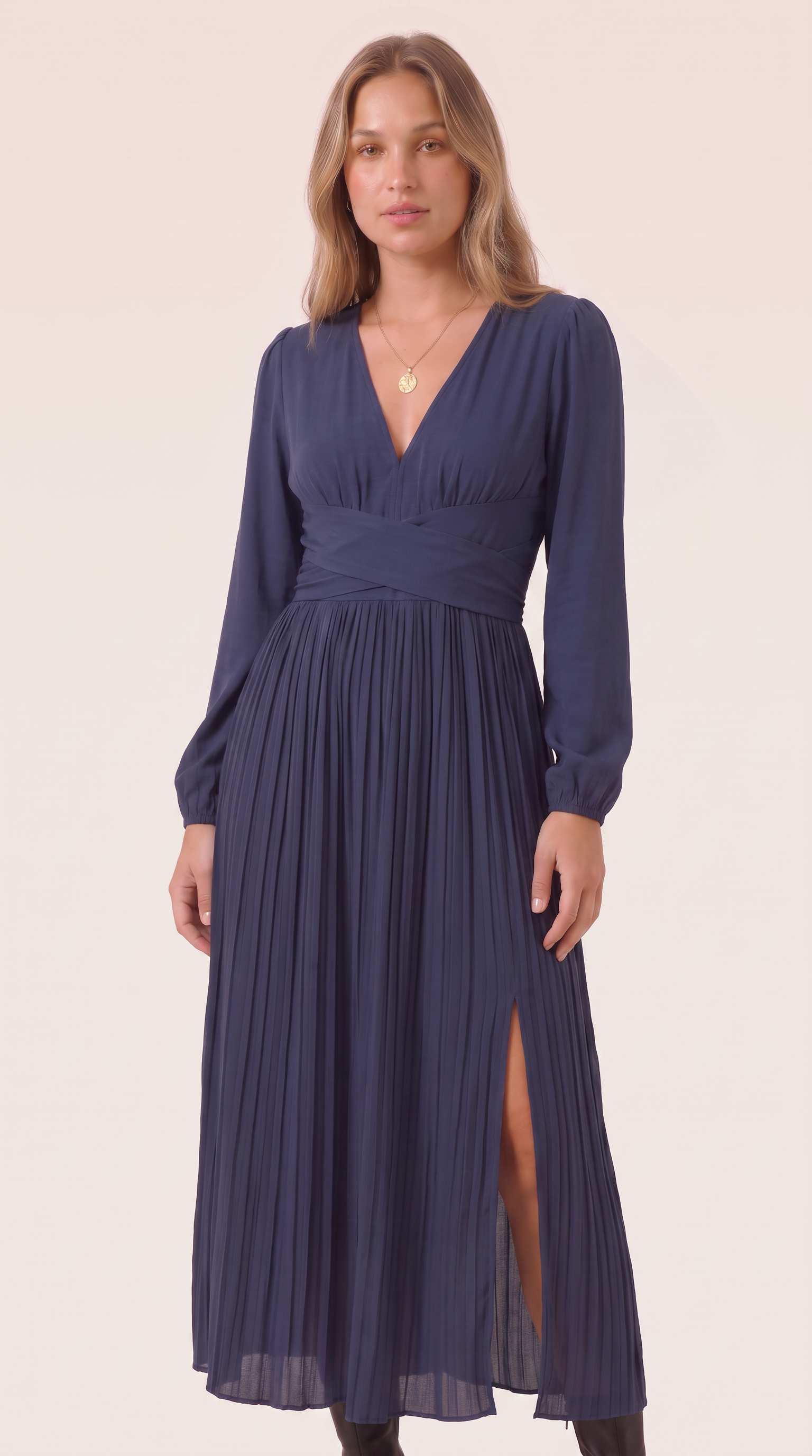 Mathilde | Elegant Long Sleeve Maxi Dress