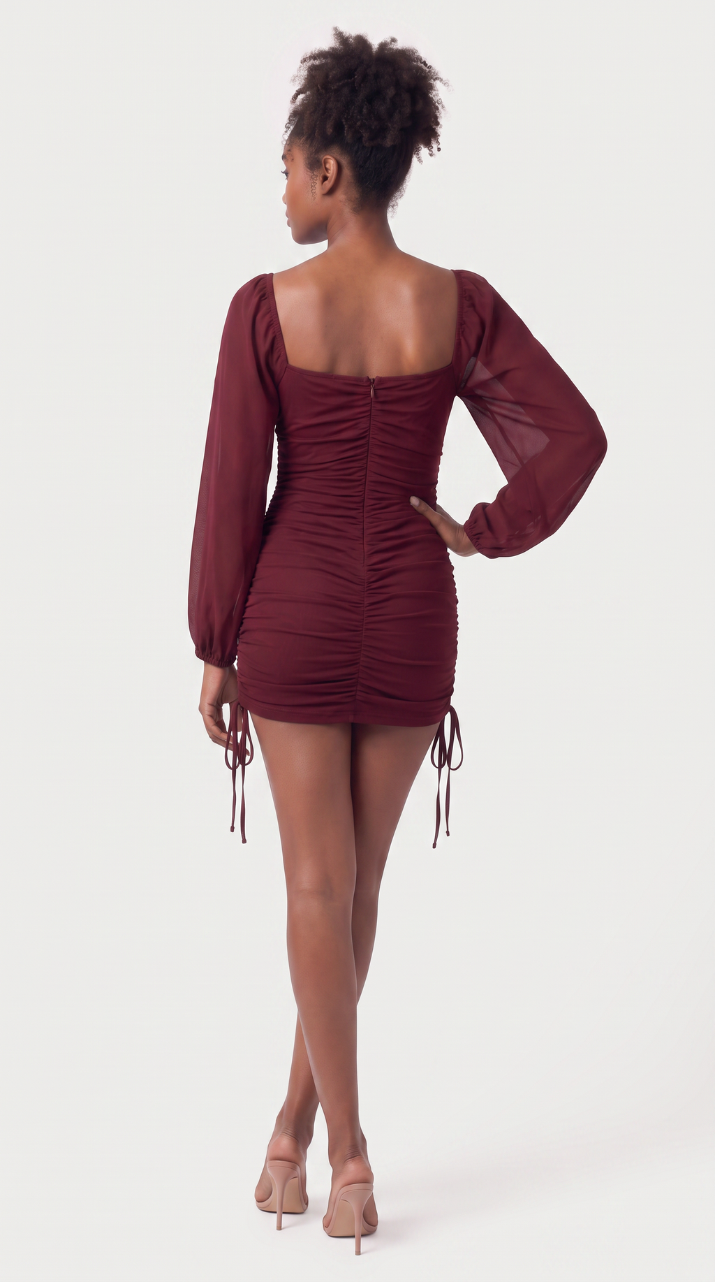 Hélène | Long Sleeve Sheath Midi Dress