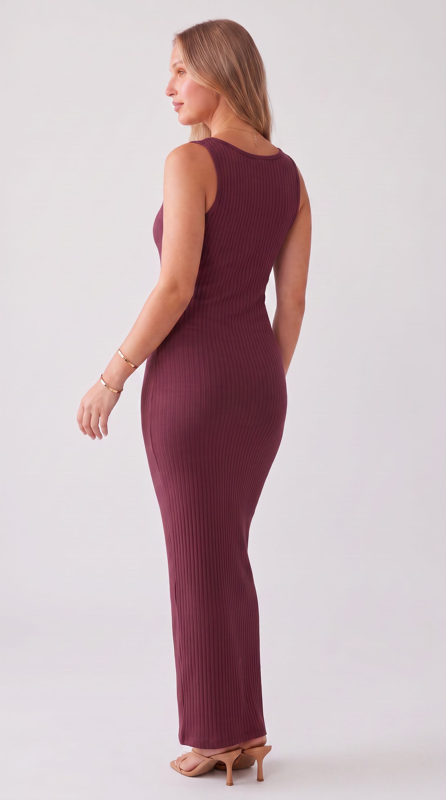 Céleste | Sleeveless Knit Midi Dress