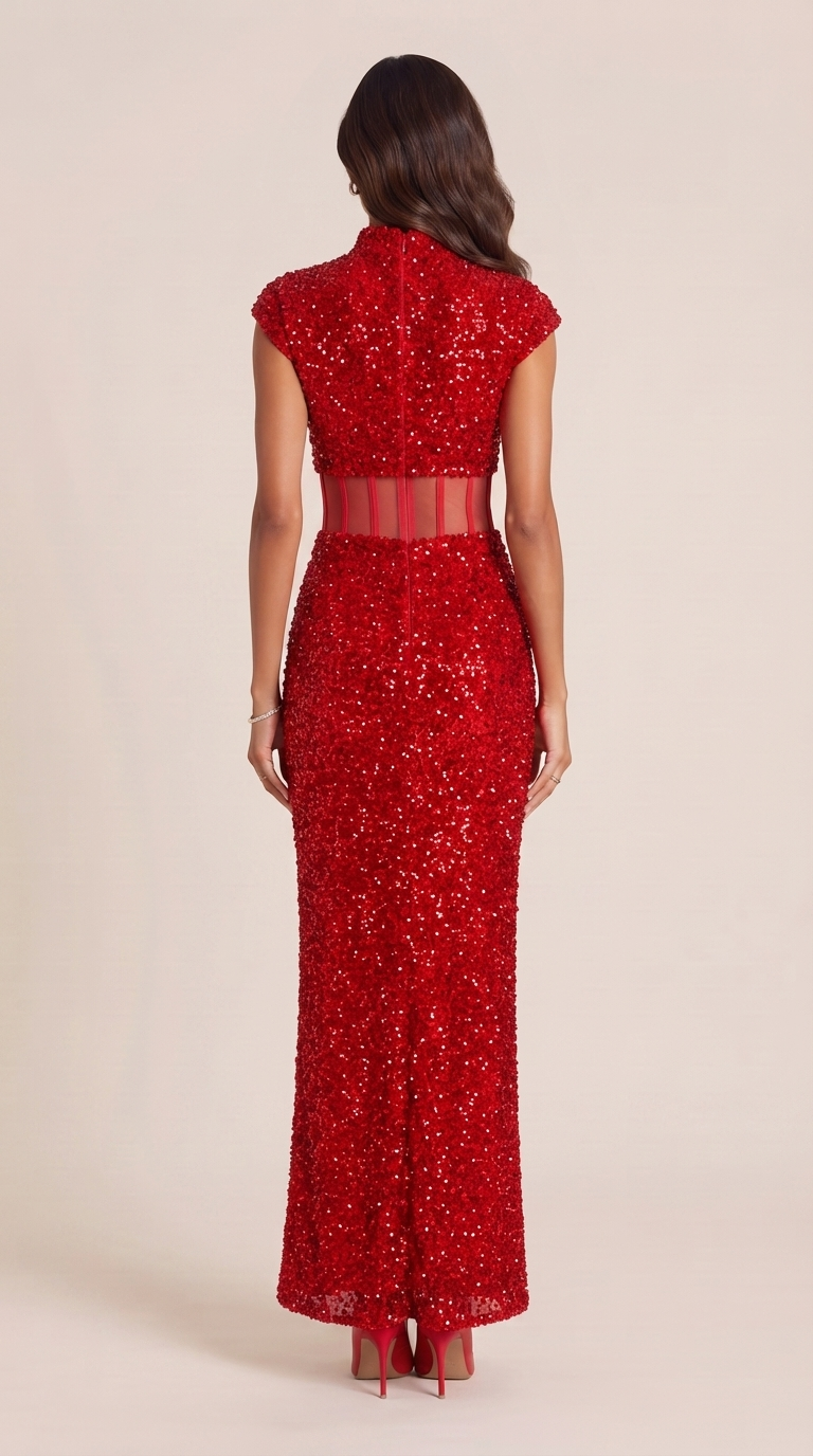 Aurevique | Sequin Evening Maxi Dress