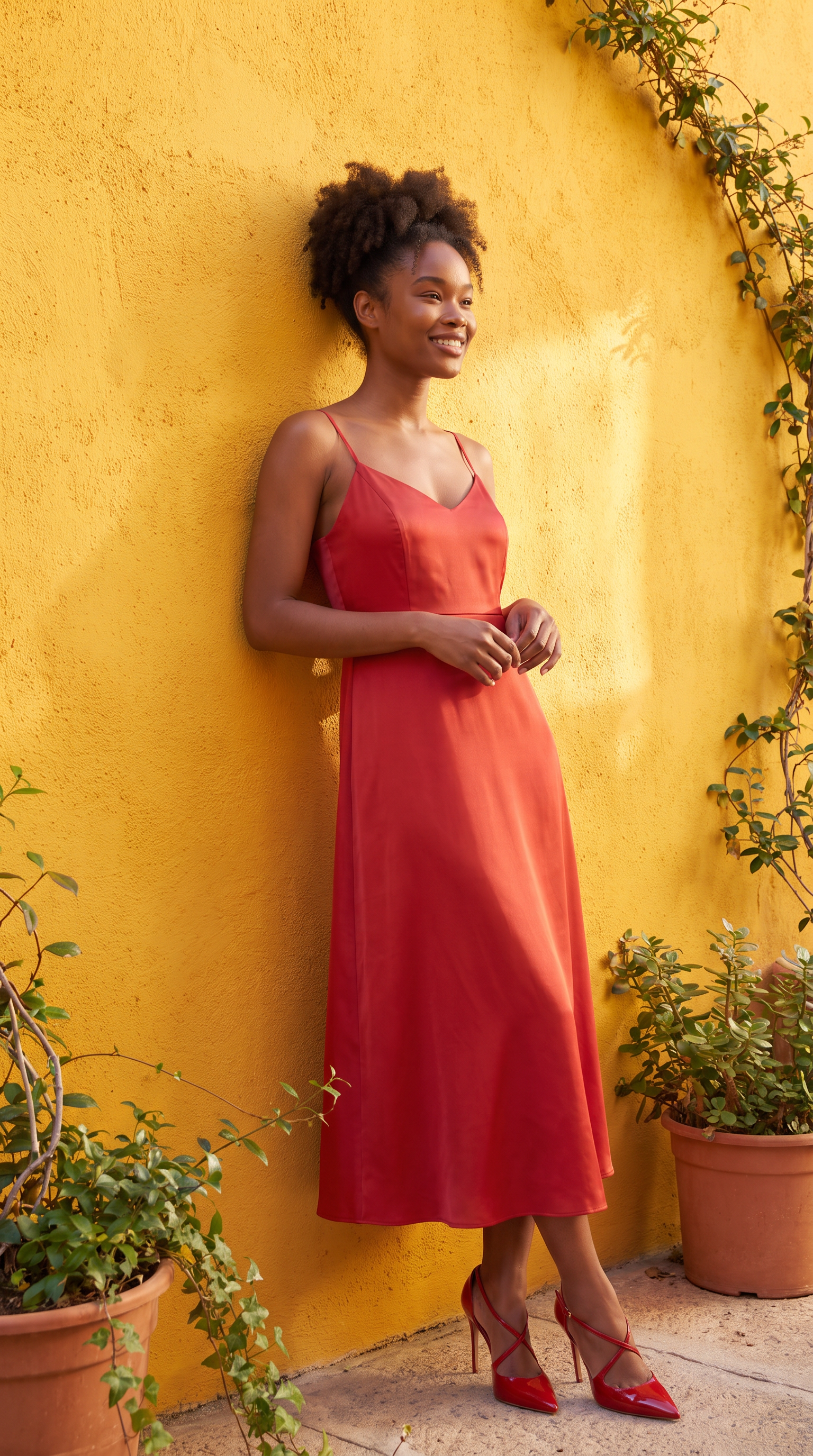 Elarisse | Satin Slip Maxi Dress