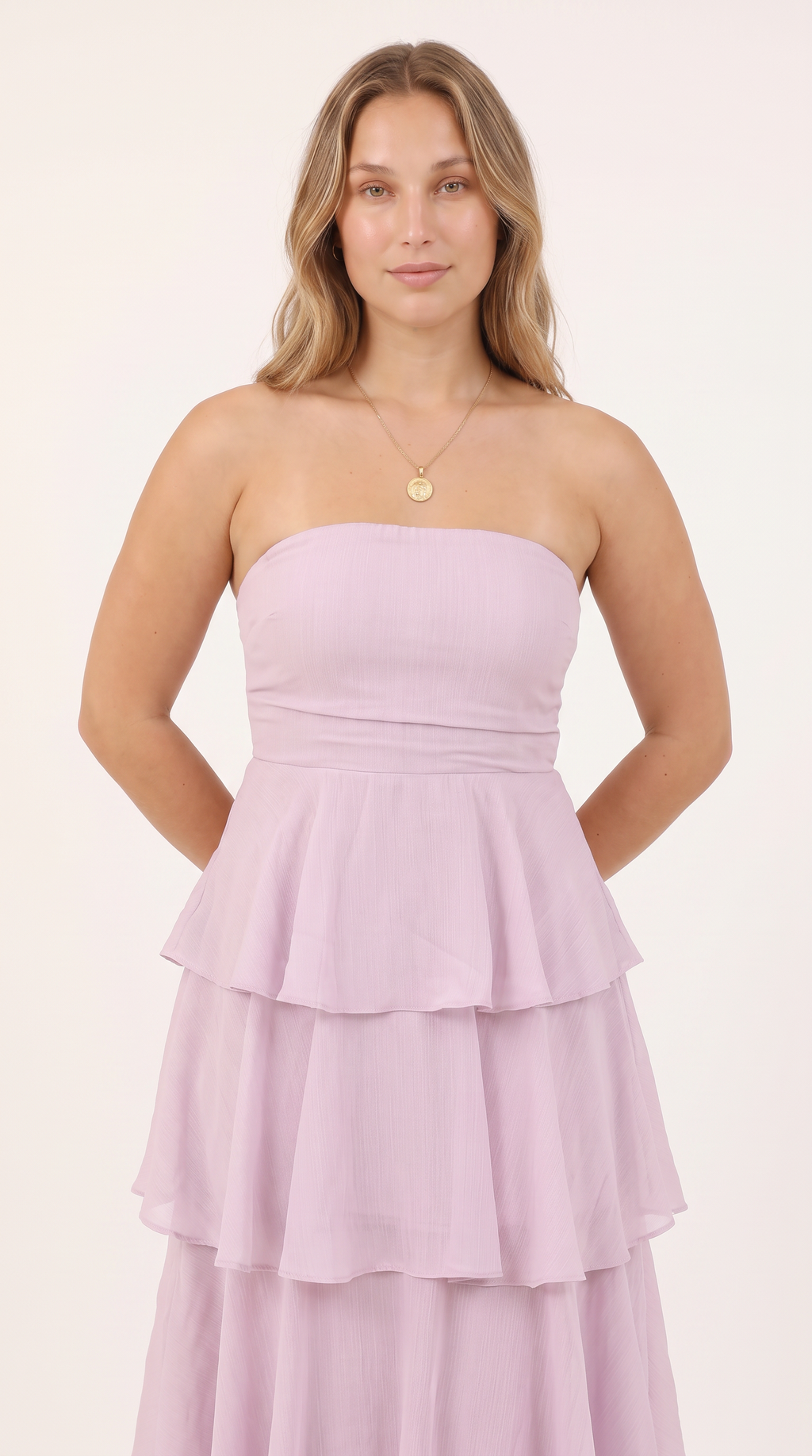 Avelisse | Strapless Layered Maxi Dress
