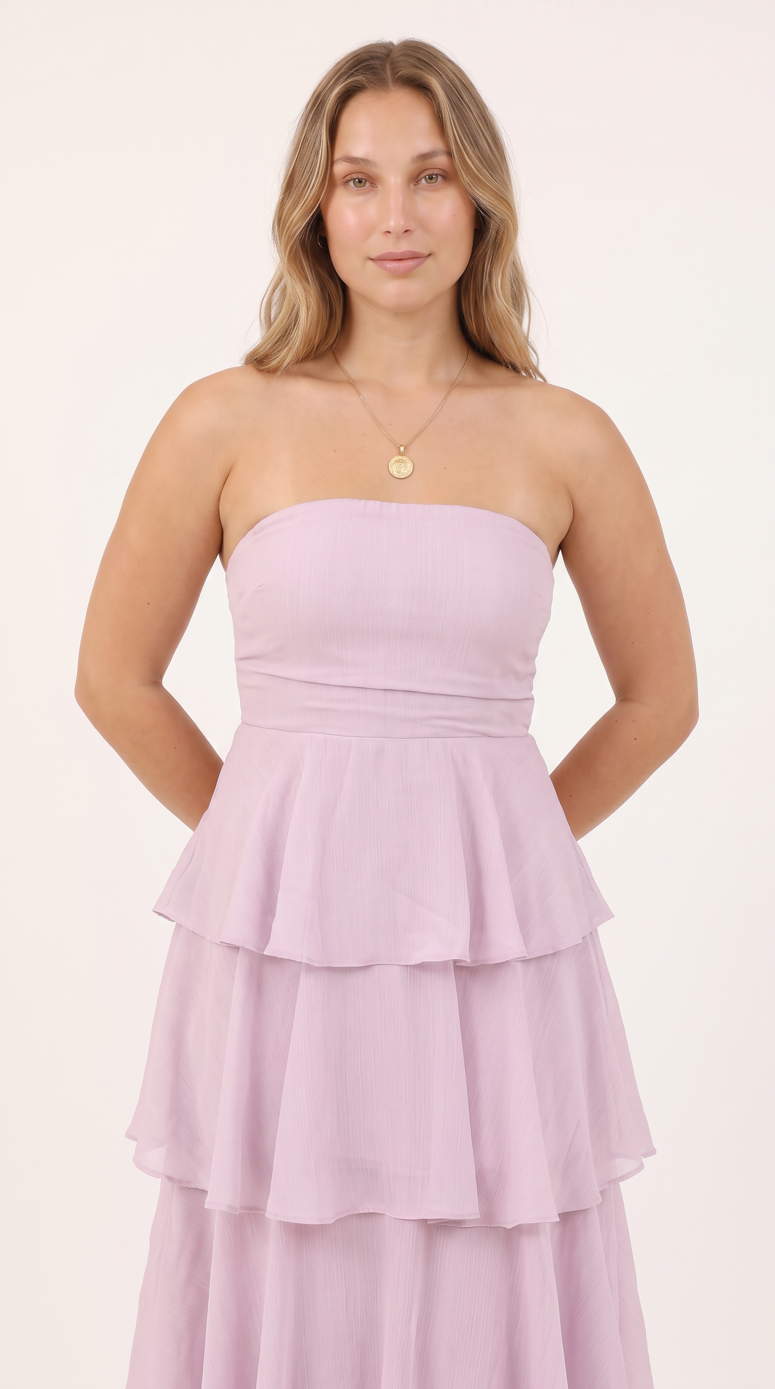 Avelisse | Strapless Layered Maxi Dress