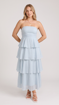 Avelisse | Strapless Layered Maxi Dress