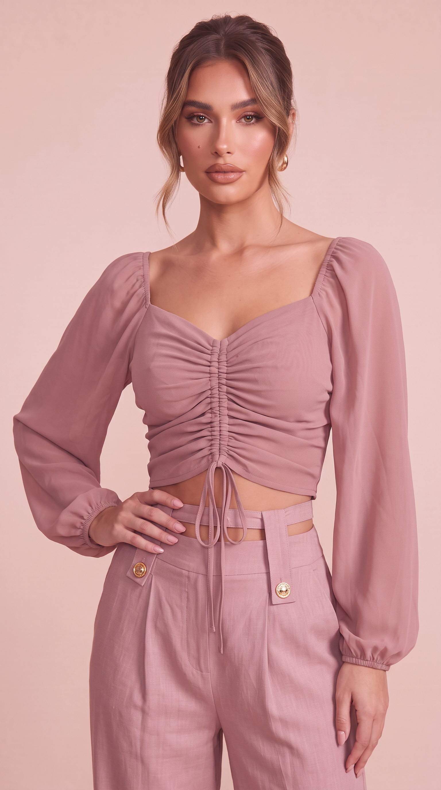 Fiorenne | Mesh Statement Top