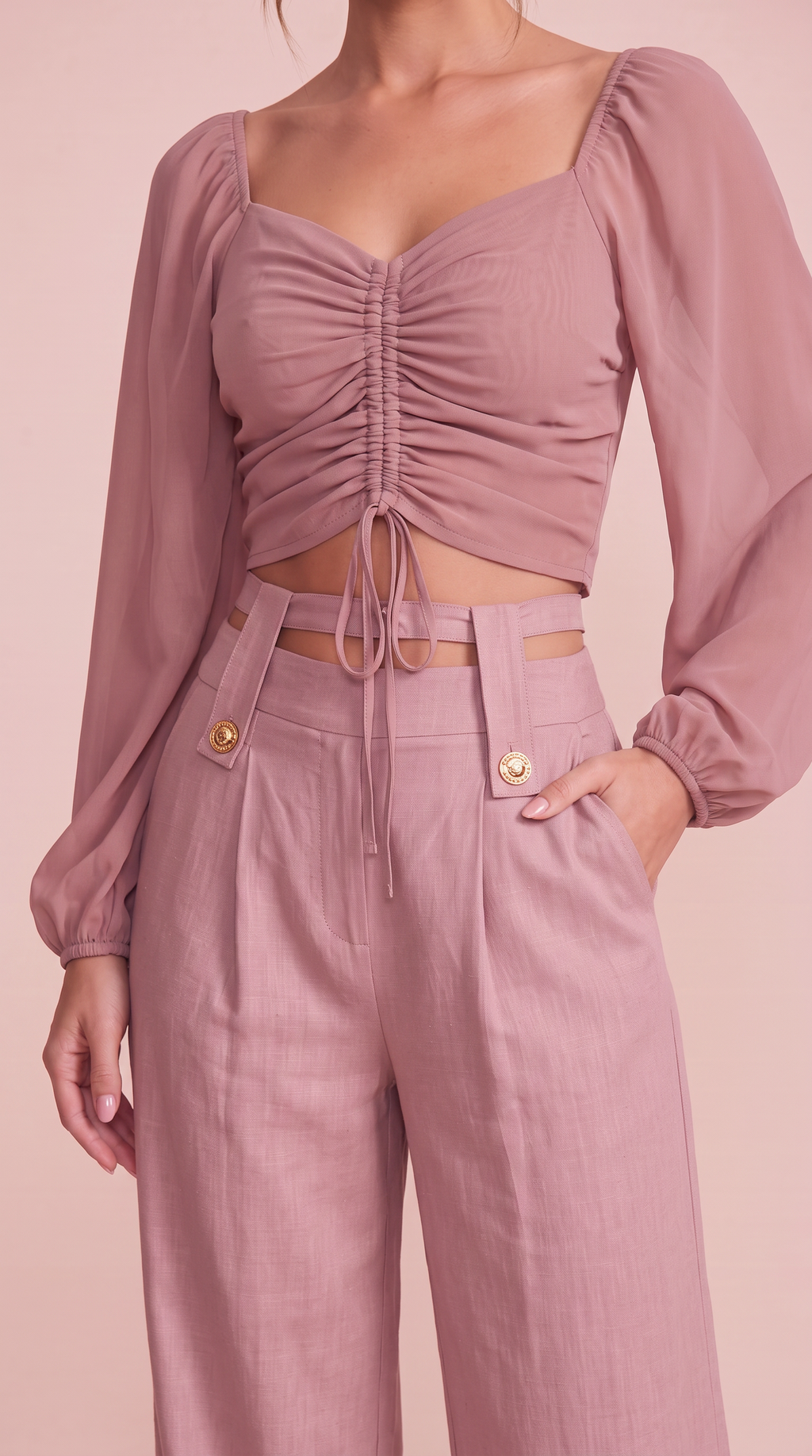 Fiorenne | Mesh Statement Top