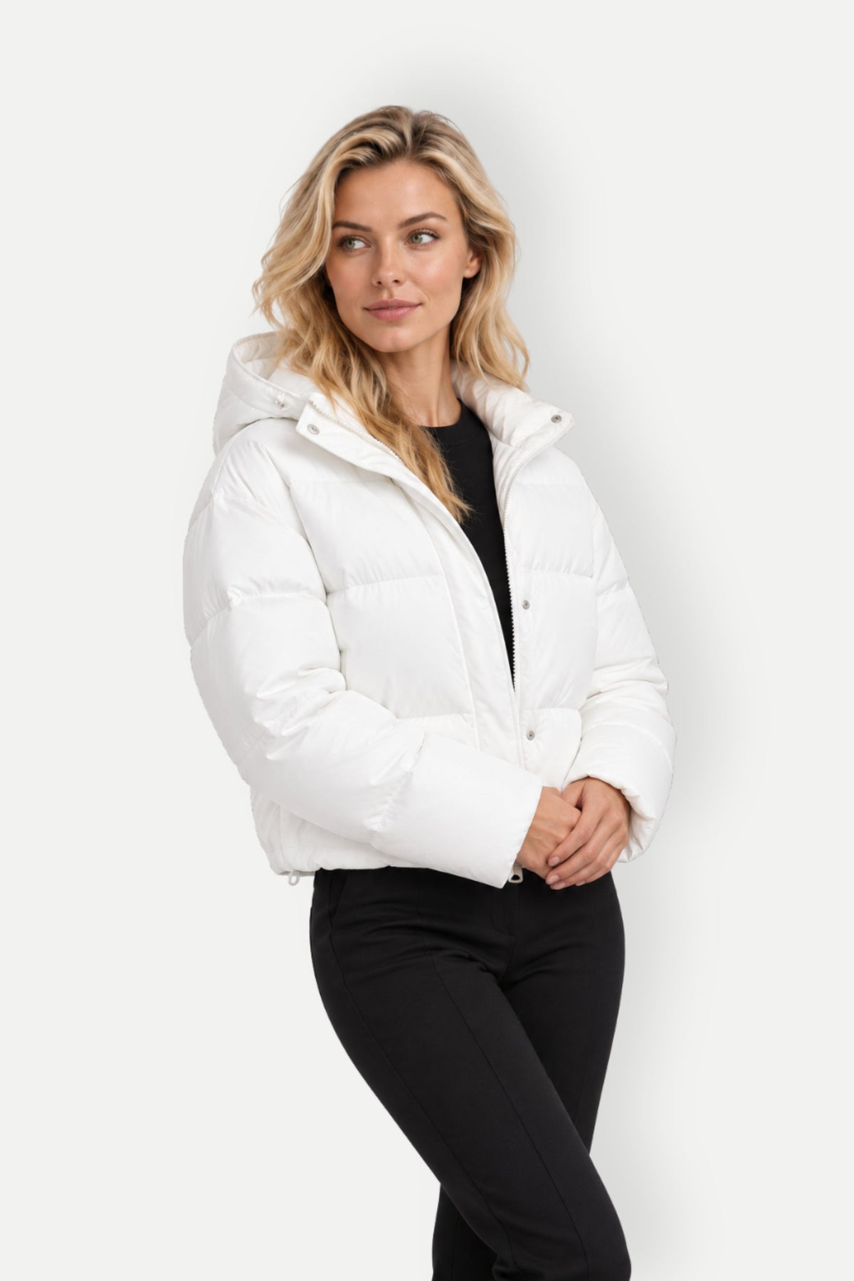 Freya | Women's Hooded Cropped Puffer Jacket
